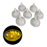 12 Velas Flotantes Led Ambar Para Decorar Fiesta Y Evento