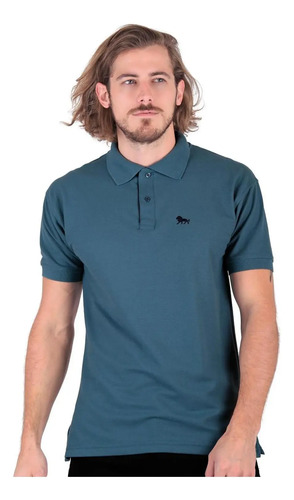 Playera Básico Polo Hombre Azul Stfashion 52604241
