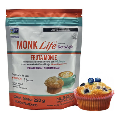 Edulcorante Monk Life Super Life Alulosa Fruta del Monje 220g Polvo | MercadoLibre