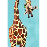 Placa - Quadro - Decorativo - Girafa - Divertido - (v312)