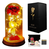 Flor Eterna Rojo Rosa Regalos Para Ella Encapsulada Luz Led