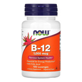 Vitamina B12 1000mcg Com Ácido Fólico 100past Sublingual Now