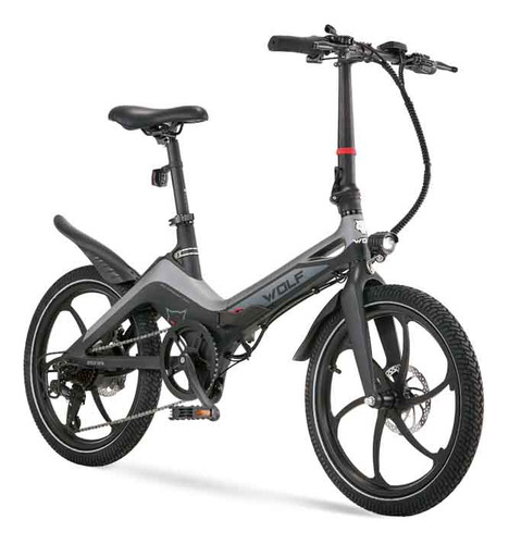 Bicicleta Eléctrica Wolf Rufus 350w Gris 2023 Auteco