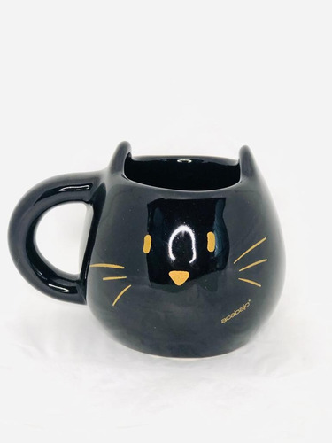 Taza Cat Gold Gato Negro Y Dorado Marca Acabajo