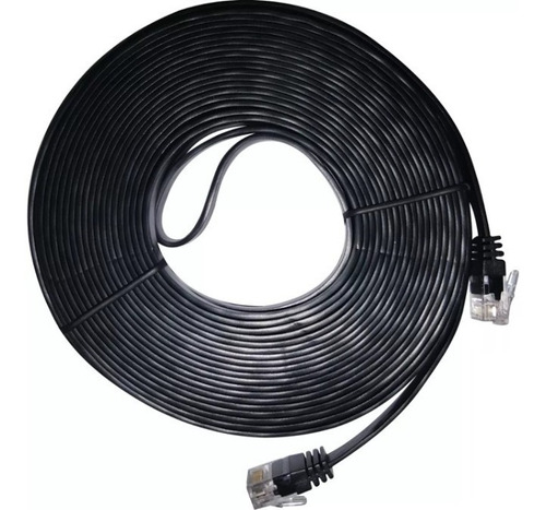 Cable De Red Ponchado Plano Categoria 6 De 15 Mts/rj45/23awg