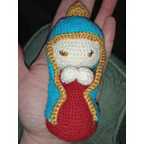 Figura Amigurumi Virgen De Guadalupe Virgencita Católica.