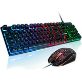 Teclado Y Ratón Rgb Para Gaming Compatible Con Pc Y Laptop.