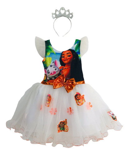 Disfraz Vestido Princesa Moana Bebe Niña Navidad Fiesta Cumpleaños Dibujos Animados  | Envío gratis