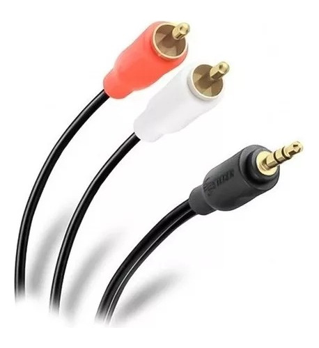 Cable Rca Audio 1.5 Metros 2 Rca 1 Auxiliar Macho 3.5 Mm