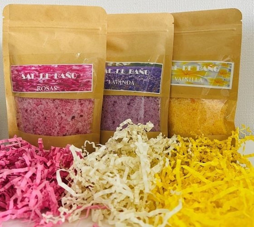 Tri Pack Sales  De Baño Aromatica Artesanal Sal Spa En Casa 