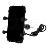 Soporte Para Celular Moto Pro Con Cargador Base Para Espejos