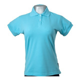 Camiseta Polo De Dama Alta Calidad-azul Celeste