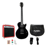 Smithfire Lp-100 Paquete De Guitarra Eléctrica Negro