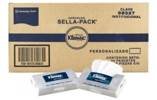 192 Paq. Pañuelos Facial Desechables Kleenex Sella Pack