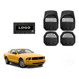 Tapetes 4pz Charola 3d Logo Clasico Mustang 2005 A 2008 2009