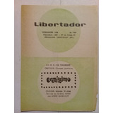 Programa De Cine -  Antiguo - Libertador - Abril De 1970 - 