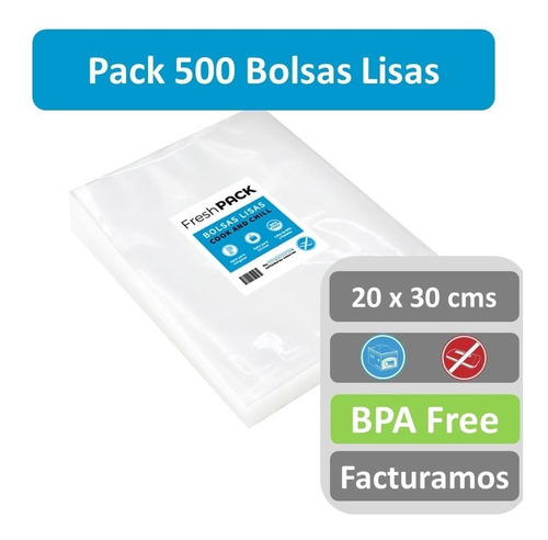 500 Bolsas Envasado Vacío Para Sous Vide - 90 Micras 20x30cm