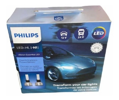 Focos Jgo Led H1 Ultinon Essential 200%+luz 6500k Philips