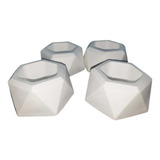 Maceta De Yeso Ceramico Hexagonal X 25 Unidades 