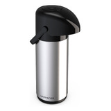 Garrafa Térmica Verona Pressão 1l Inox Café Chocolate Quente