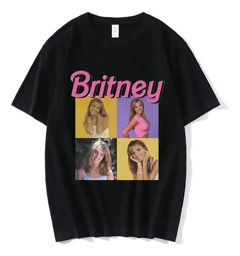 Camiseta Neutra De Algodón Estampada Britney Spears