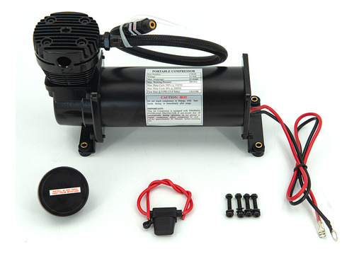 Compresor De Suspensión Air Ride Negro De 12 V 3/8 Npt, 480