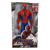 Muñeco Spiderman Clasico Hombre Araña 30cm Luz Sonido Envio