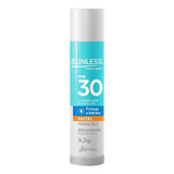 Protetor Solar Labial Em Bastão Fps 30 Sunless 4,5g Farmax