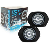 Par Alto Falante 140w Quadriaxial 5x7 Polegadas Cinza Leson