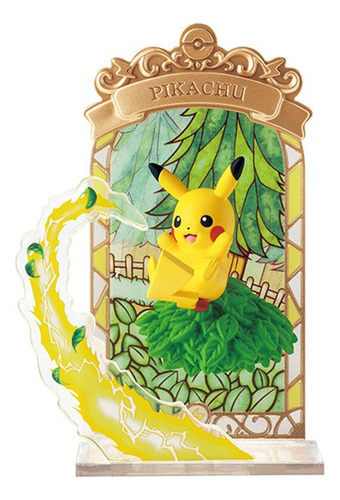 Figura Pikachu Pokemon Re-ment Stained Glass Colecction 