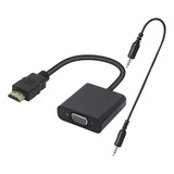 Cable Adaptador Hdmi To Vga Oem Gris