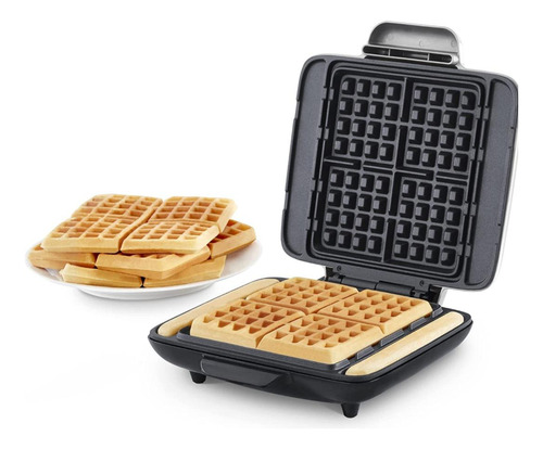 Waflera Maquina Hacer Waffles De 10cm 4pzas Sin Goteo Dash