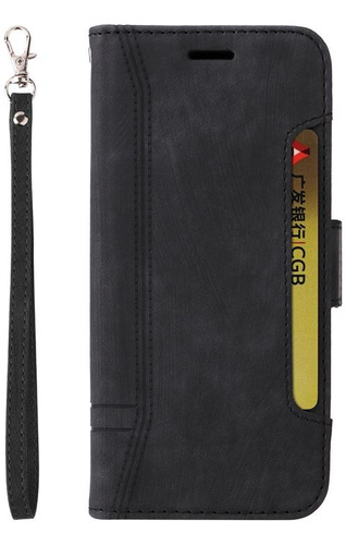 Funda De Teléfono Tipo Cartera Antihuellas De Pu Para Redmi