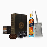 Box Whisky Johnny Walker Blue Label Vasos Negros Grabados