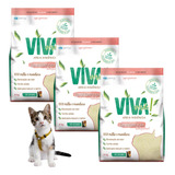 Areia Higiênica Gato Viva Verde Vida Descomplicada 4kg 3 Un