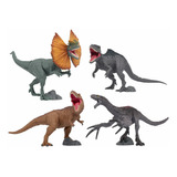 Dinosaurios Figuras Set 4 Juguetes Indominus Rex Carnotaurus