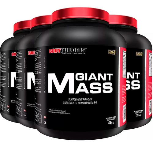 Combo 4x Hipercalorico Giant Mass 3kg - Pronta Entrega!