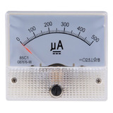 Medidor Amperímetro De Panel Analógico Dc 0-500ua 64x57x56mm