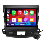 Estéreo 4+64g Carplay Para Mitsubishi/outlander 2007-2012 Bt