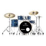 Bateria Michael Legacy Birch Deep Blue Sparkle Dbl 22,10,12