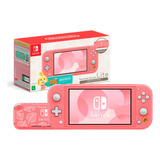 Console Nintendo Switch Lite Coral 32gb Edição Limitada Animal Crossing: New Horizons