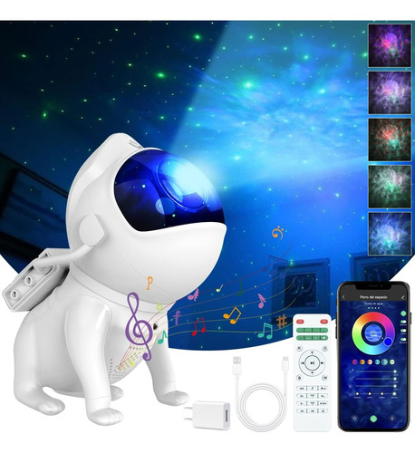 Lámpara Proyector Astronauta Galaxia Estrella Led Wifi Alexa