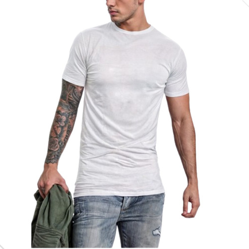 Camisa Básica Masculina Algodão Slim Fit Blusa Premium Lisa