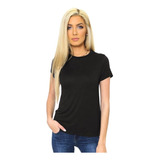 Camiseta Feminina Blusinha Básica Manga Curta Viscolycra 