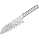 Cuchillo Santoku Gato Meruperu (importación De Japón)