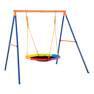 Columpio Para Niños Exterior Patio Capacidad 200kg Azul