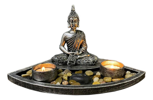 Estátua De Buda Meditação Aromaterapia Resina Patina A