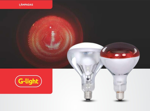 Lampada R125 Infravermelho 150w 127v E27 G-light Cor Da Luz Vermelho