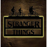 Cuadro Stranger Things - Luz Led Calida 65x50 Cmts