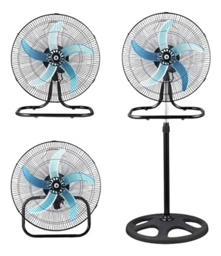 Pack 2 Ventilador Industrial Metalico Alta Potencia 3 En 1